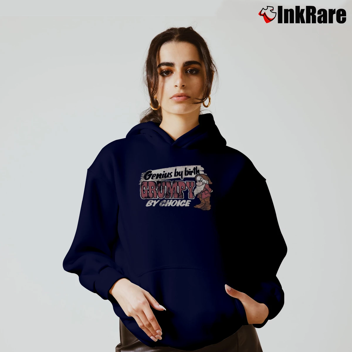 genius by birth grumpy by choice Women’s Cozy Hoodie in navy – Urban Chic Women’s genius by birth grumpy by choice Cozy Hoodie in navy | Warm, Structured, Stylish
