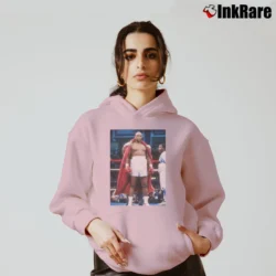 Women’s george foreman big george boxing legend fan Cozy Hoodie in light pink | Warm, Structured, Stylish