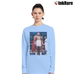 Women’s george foreman big george boxing legend fan Long-Sleeve Top in light blue | Sleek, Versatile, All-Season