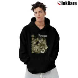 Men’s george foreman vintage boxing legend retro fan Pullover Hoodie in black | Cozy, Durable, Modern Fit