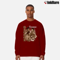 Men’s george foreman vintage boxing legend retro fan Long-Sleeve Shirt in maroon | Sleek, Lightweight, Year-Round Wear