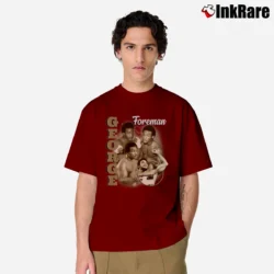 Men’s george foreman vintage boxing legend retro fan Classic T-Shirt in maroon | Soft, Breathable Everyday Wear