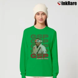 Women’s georges st pierre gsp mma legend ufc fan Long-Sleeve Top in irish green | Sleek, Versatile, All-Season