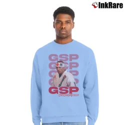 Men’s georges st pierre gsp mma legend ufc fan Crewneck Sweatshirt in light blue | Cozy Fabric, Clean Style