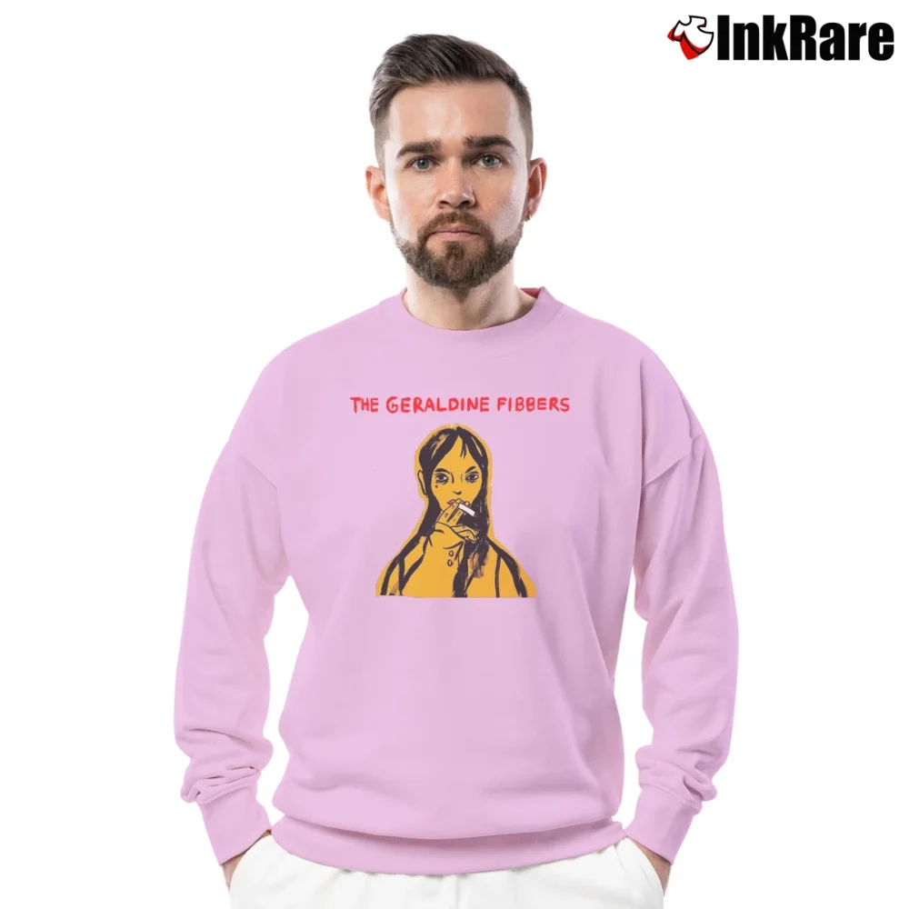 Men’s Geraldine Fibbers Butch 1997 Navy Crewneck Sweatshirt in light pink | Cozy Fabric, Clean Style