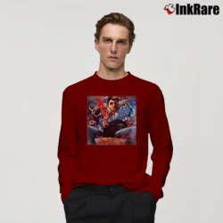 Men’s Gerry Rafferty City To City Music Long-Sleeve Shirt in maroon | Sleek, Lightweight, Year-Round Wear