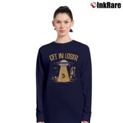 Women’s get in loser alien abduction conspiracy Long-Sleeve Top in navy | Sleek, Versatile, All-Season