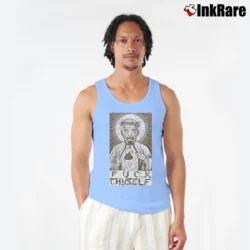 Men’s GG Allin Saint Thyself Punk Hardcore Jesus Christ Tank Top in light blue | Breathable, Active-Friendly Design