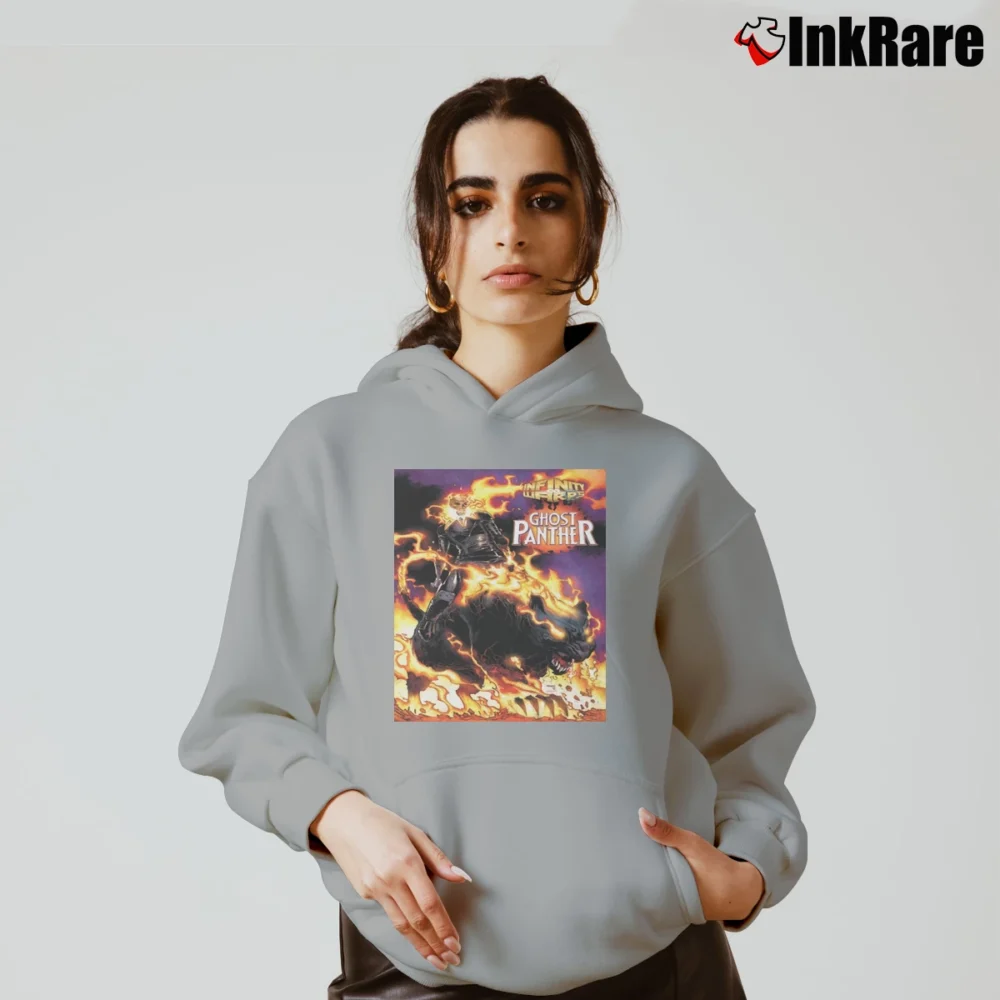 Women’s Ghost Panther Ghost Rider Marvel Crossover Cozy Hoodie in sport grey | Warm, Structured, Stylish