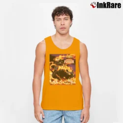 Men’s Ghost Panther Ghost Rider Marvel Crossover Tank Top in orange | Breathable, Active-Friendly Design