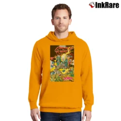 Men’s Ghost Rider 1990s Marvel Comics X Pullover Hoodie in orange | Cozy, Durable, Modern Fit
