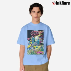 Men’s Ghost Rider 1990s Marvel Comics X Classic T-Shirt in light blue | Soft, Breathable Everyday Wear