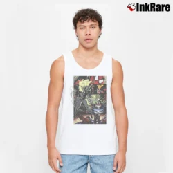 Men’s Ghost Rider Marvel Comics Character Boxes Tank Top in white | Breathable, Active-Friendly Design