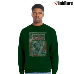 Men’s Ghost Rider Marvel Retro MCU Comic Crewneck Sweatshirt in forest green | Cozy Fabric, Clean Style