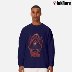 Men’s Ghost Rider Marvel Vintage Long-Sleeve Shirt in navy | Sleek, Lightweight, Year-Round Wear