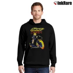 Men’s Ghost Rider Neon Flames Motorcycle Marvel Pullover Hoodie in black | Cozy, Durable, Modern Fit