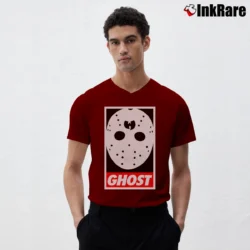Men’s Ghostface Killah Wu Tang V-Neck Tee in maroon | Sharp, Breathable, Everyday Staple