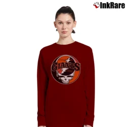 Women’s Giants Grateful Dead Steal Your Face Long-Sleeve Top in maroon | Sleek, Versatile, All-Season