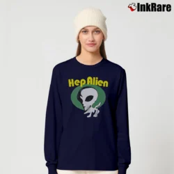 Women’s Gilmore Girls Hep Alien Band Logo Long-Sleeve Top in navy | Sleek, Versatile, All-Season