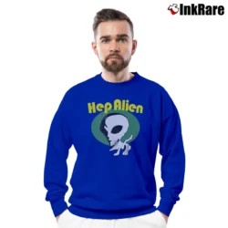 Men’s Gilmore Girls Hep Alien Band Logo Crewneck Sweatshirt in royal blue | Cozy Fabric, Clean Style