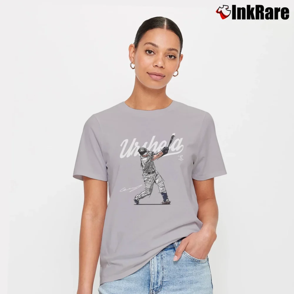 Women’s Gio Urshela Oakland Athletics Signature T-Shirt in sport grey | Soft, Flattering Fit