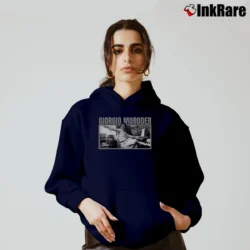Women’s Giorgio Moroder Retro Style Cozy Hoodie in navy | Warm, Structured, Stylish