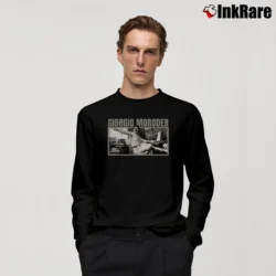 Men’s Giorgio Moroder Retro Style Long-Sleeve Shirt in black | Sleek, Lightweight, Year-Round Wear