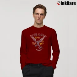Men’s Givenchy Icarus Graphic Fashion Long-Sleeve Shirt in maroon | Sleek, Lightweight, Year-Round Wear