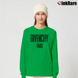 Women’s Givenchy Paris Designer Inspired Long-Sleeve Top in irish green | Sleek, Versatile, All-Season