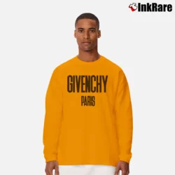 Men’s Givenchy Paris Designer Inspired Long-Sleeve Shirt in orange | Sleek, Lightweight, Year-Round Wear
