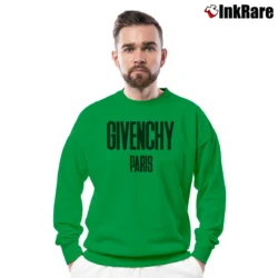 Men’s Givenchy Paris Designer Inspired Crewneck Sweatshirt in irish green | Cozy Fabric, Clean Style