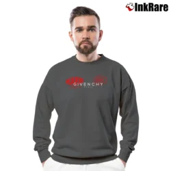 Men’s Givenchy Spirit Logo Cotton Crewneck Sweatshirt in charcoal | Cozy Fabric, Clean Style