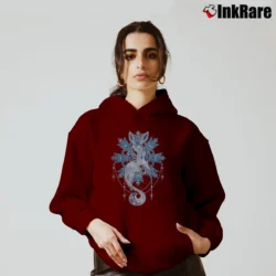 Women’s Glaceon Starry Sky Of Ice Pokemon Cozy Hoodie in maroon | Warm, Structured, Stylish