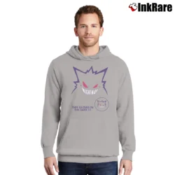 Men’s Glow In The Dark Gengar Pokemon Black Pullover Hoodie in sport grey | Cozy, Durable, Modern Fit