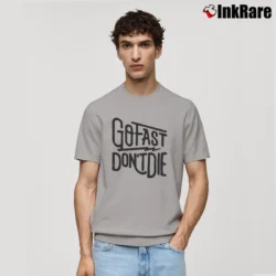 Men’s Go Fast Don't Die Motivational Classic T-Shirt in sport grey | Soft, Breathable Everyday Wear