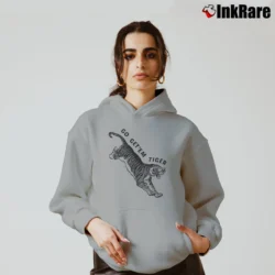 Women’s Go Get'em Tiger Sunglasses On Big Cat Animal Cozy Hoodie in sport grey | Warm, Structured, Stylish