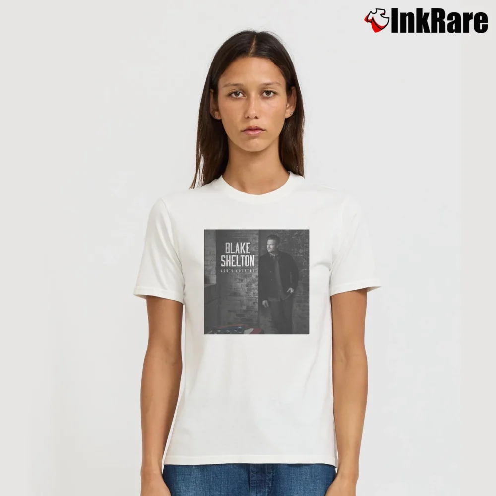 Women’s God's Country Blake Shelton Signature T-Shirt in white | Soft, Flattering Fit