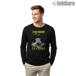 Goddamn Mia Wallace Grunge Shirt on black long sleeve shirt for men graphic tee