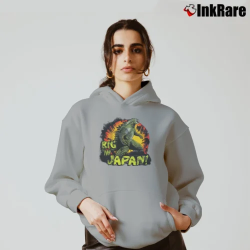 Godzilla Big In Japan Vintage Style Women’s Cozy Hoodie in sport grey – Urban Chic Women’s Godzilla Big In Japan Vintage Style Cozy Hoodie in sport grey | Warm, Structured, Stylish