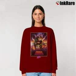 Women’s Godzilla Charles Barkley 1992 World Tour Vintage Relaxed Sweatshirt in maroon | Soft, Laid-Back Vibe
