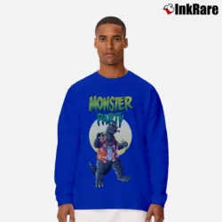 Men’s Godzilla King Of Monsters Funny Party Monster Long-Sleeve Shirt in royal blue | Sleek, Lightweight, Year-Round Wear