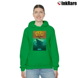 Women’s Godzilla King Of Monsters Graphic Classic Cozy Hoodie in irish green | Warm, Structured, Stylish