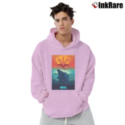 Men’s Godzilla King Of Monsters Graphic Classic Pullover Hoodie in light pink | Cozy, Durable, Modern Fit