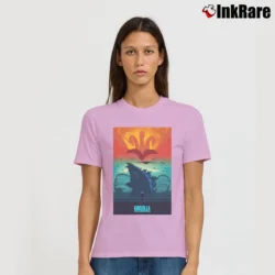 Women’s Godzilla King Of Monsters Graphic Classic Signature T-Shirt in light pink | Soft, Flattering Fit