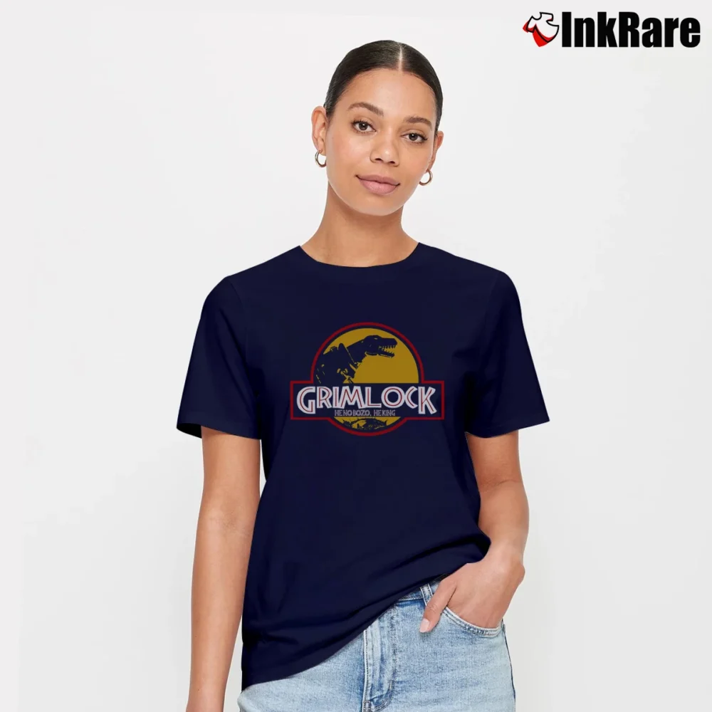 Women’s Godzilla King Of Monsters Grimlock Crossover Signature T-Shirt in navy | Soft, Flattering Fit