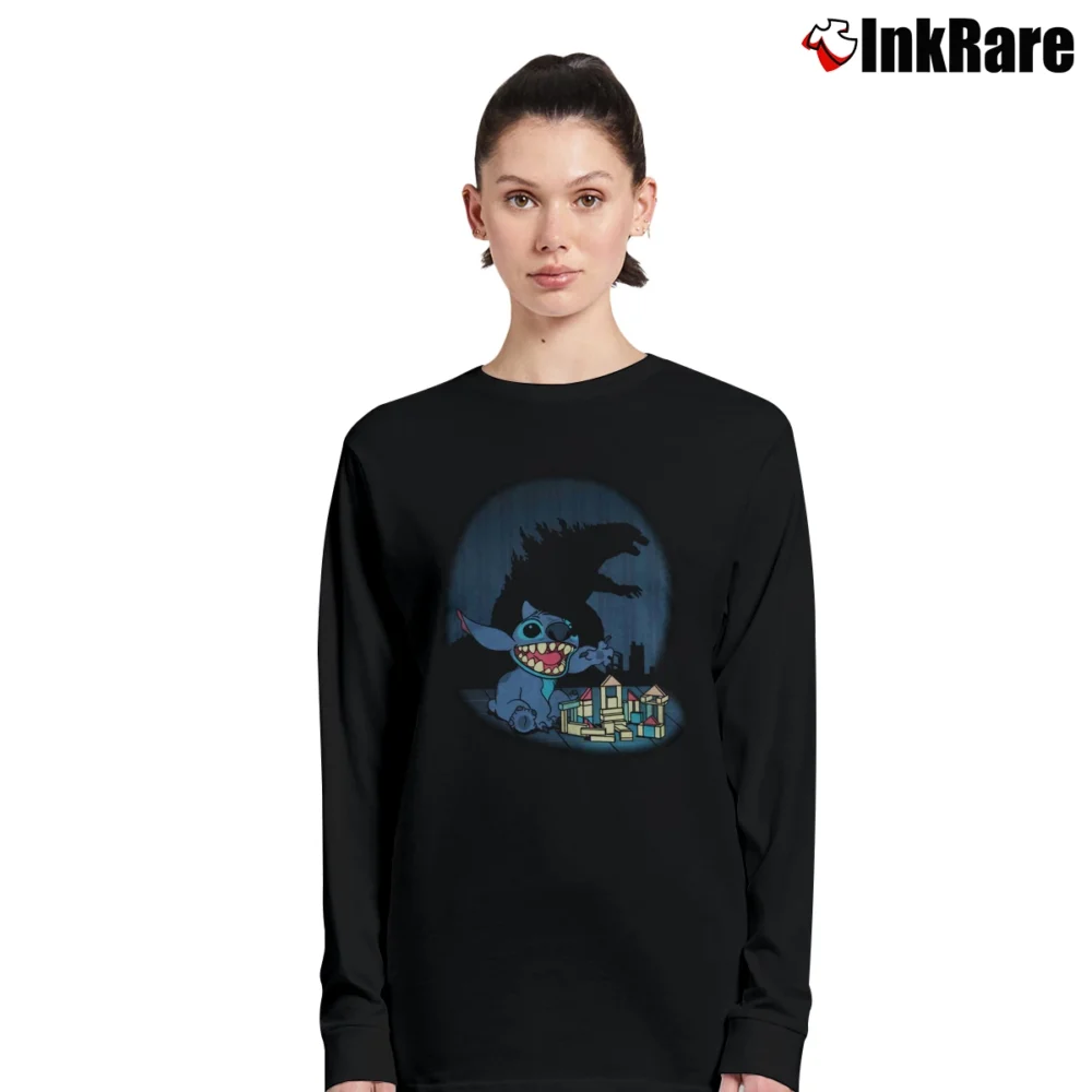 Women’s Godzilla King Of The Monsters Lilo And Stitch Dream Big Long-Sleeve Top in black | Sleek, Versatile, All-Season