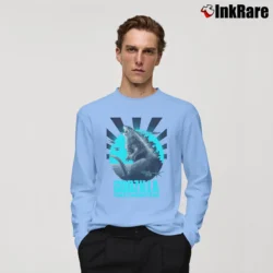 Men’s Godzilla King Of The Monsters Long-Sleeve Shirt in light blue | Sleek, Lightweight, Year-Round Wear