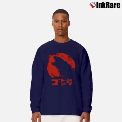Men’s Godzilla King of the Monsters Long-Sleeve Shirt in navy | Sleek, Lightweight, Year-Round Wear
