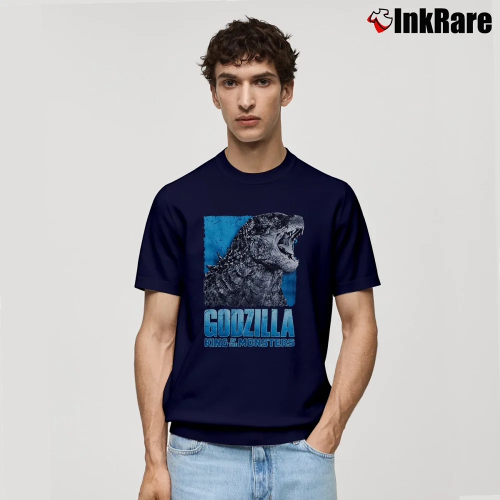 Men’s Godzilla King Of The Monsters Movie Roar Classic T-Shirt in navy | Soft, Breathable Everyday Wear