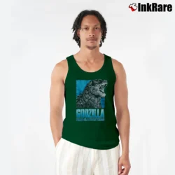 Men’s Godzilla King Of The Monsters Movie Roar Tank Top in forest green | Breathable, Active-Friendly Design